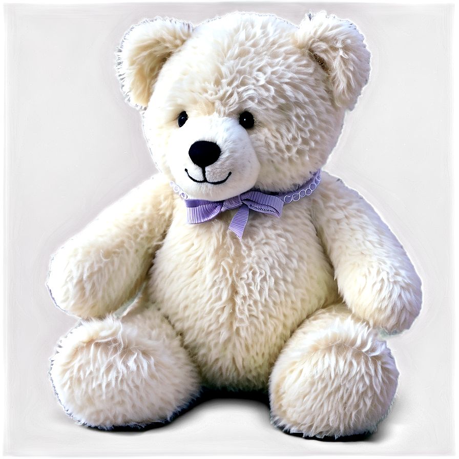 White Teddy Bear PNG 7 PNG with transparent background