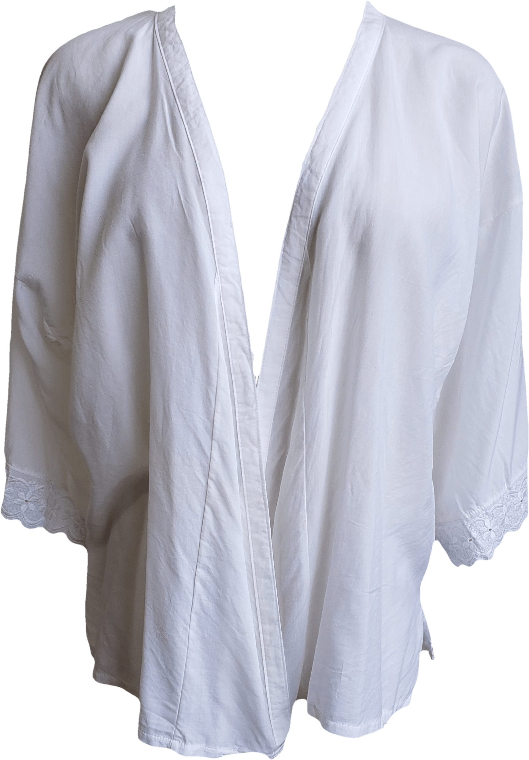 White Traditional Kimono Design PNG with transparent background