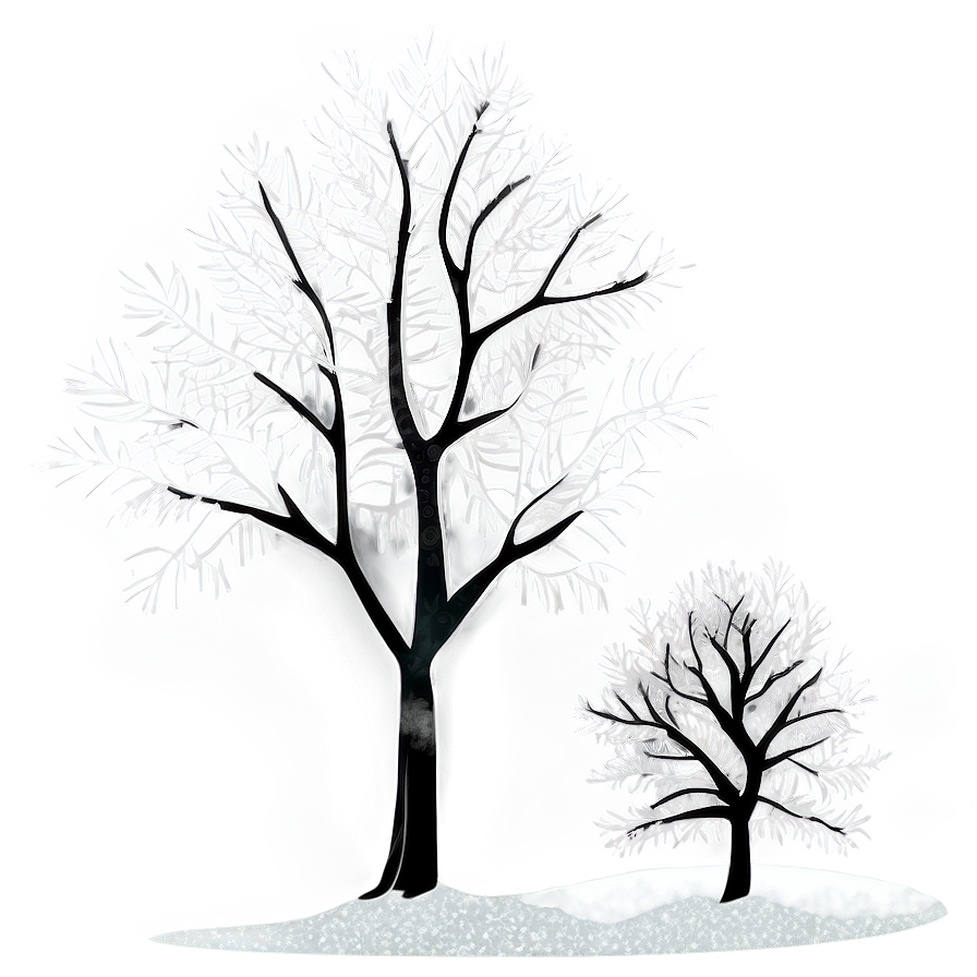 White Tree In Mist Illustration Png Jtv