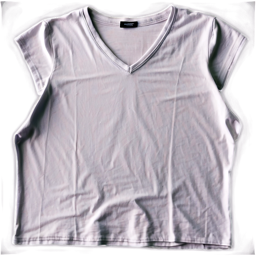 White V-neck T-shirt Png Cii50