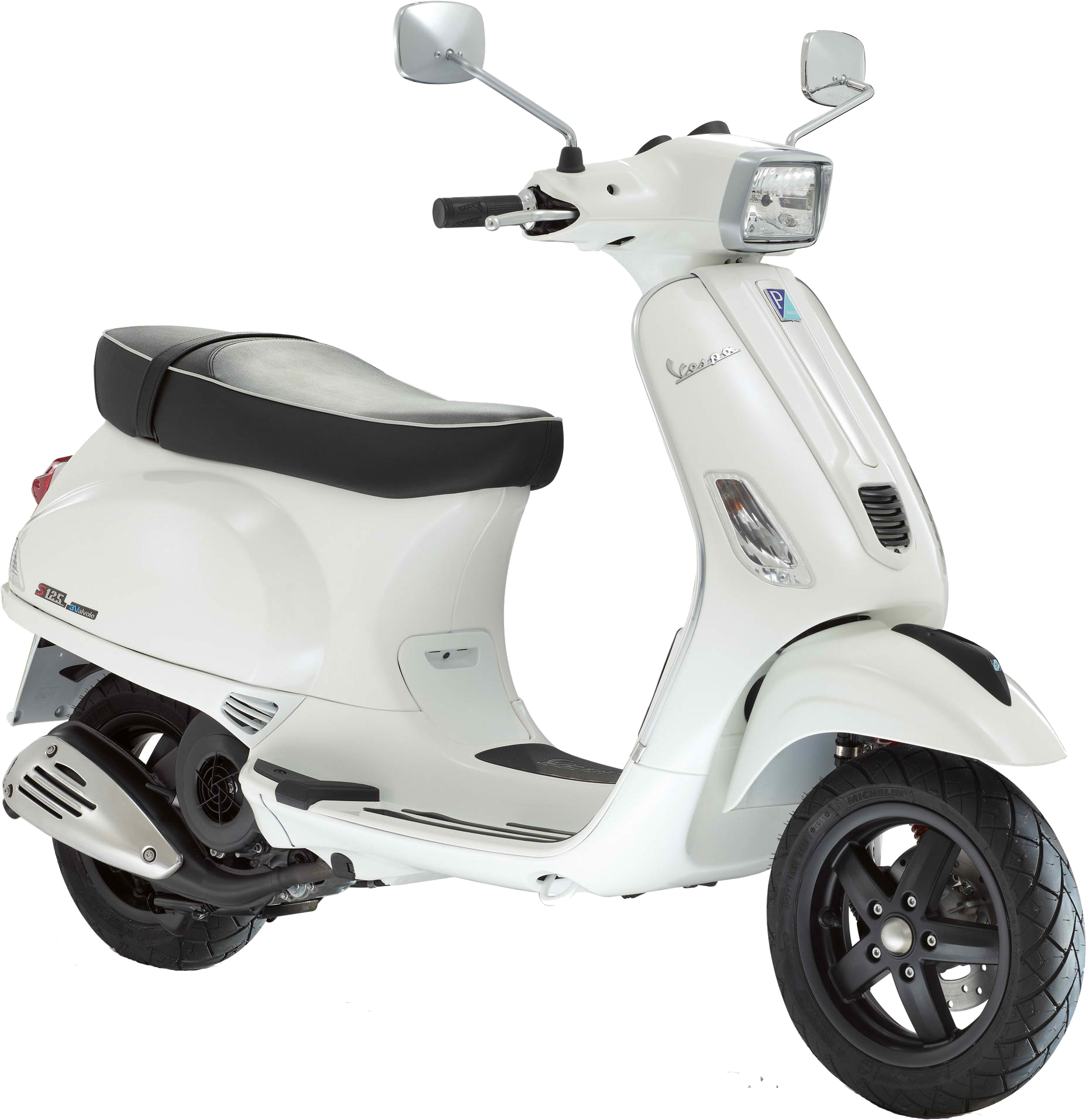 Vespa Scooter Png Clipart - Vespa S 125 White, Transparent Png PNG with transparent background