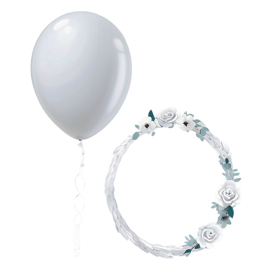 White Wedding Balloon Png Ytf94