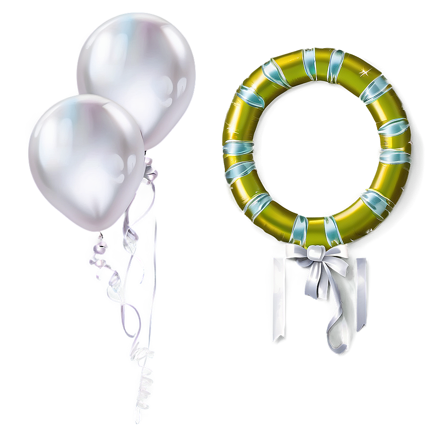 White Wedding Balloons Png Rjv