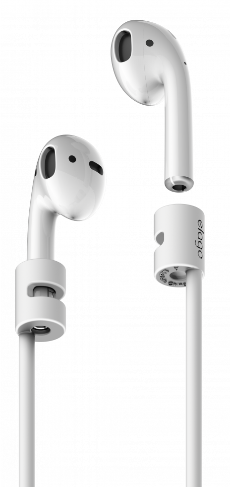 Airpods Png -siksniņa Apple Airpods Strap Elago White - Airpods Strap, Transparent Png PNG with transparent background