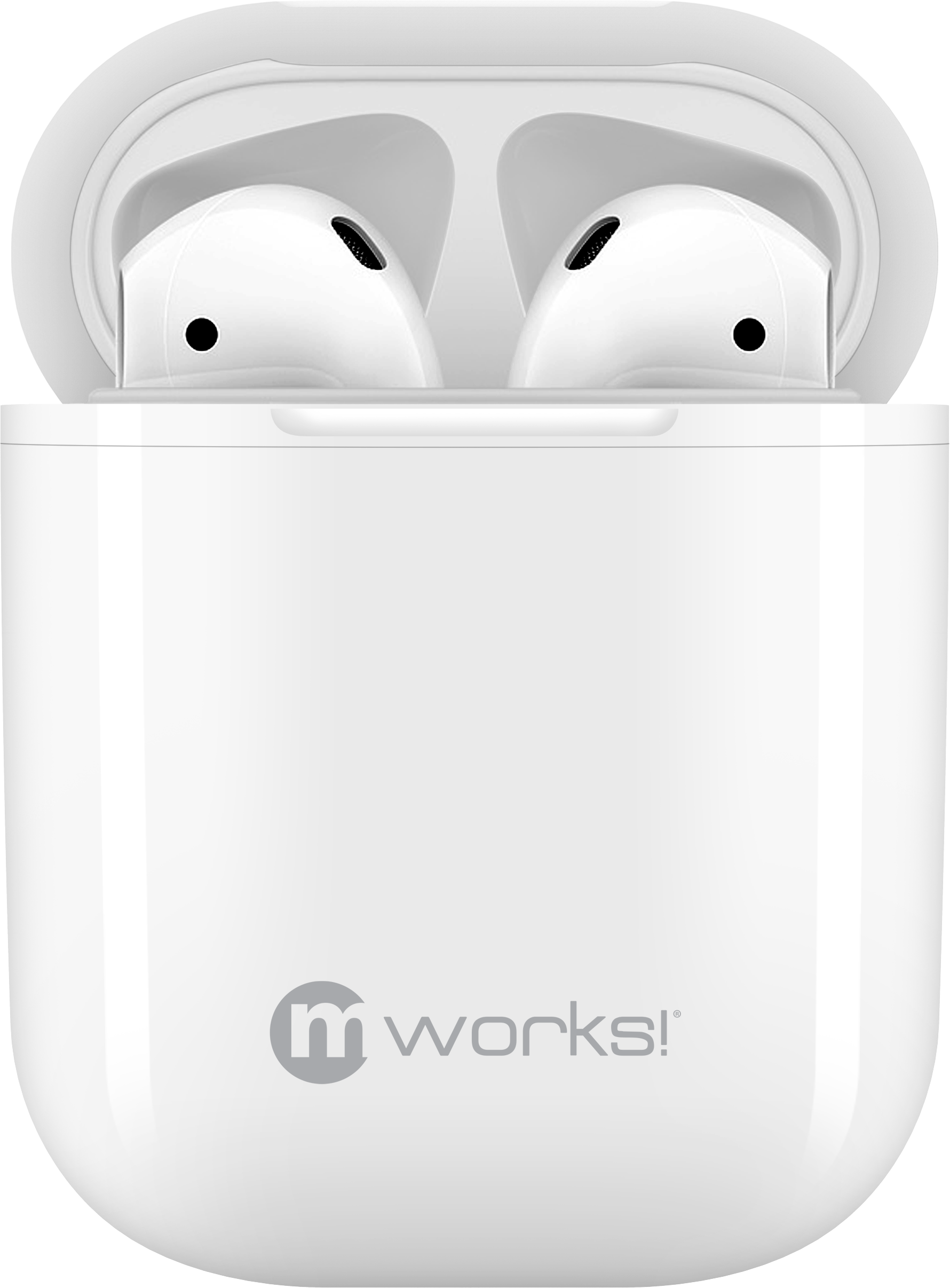 Mworks Mcase Wireless Charging Case For Airpods White - Airpods Case With Black Background, HD Png Download PNG with transparent background