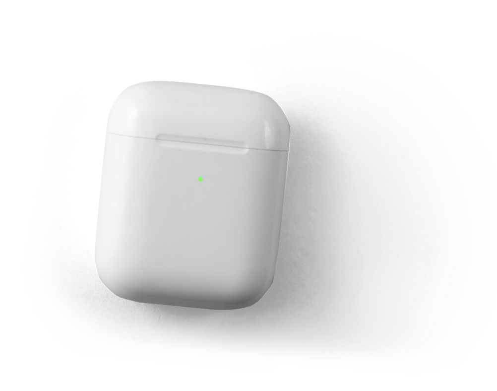 White Wireless Earphones Charging Case