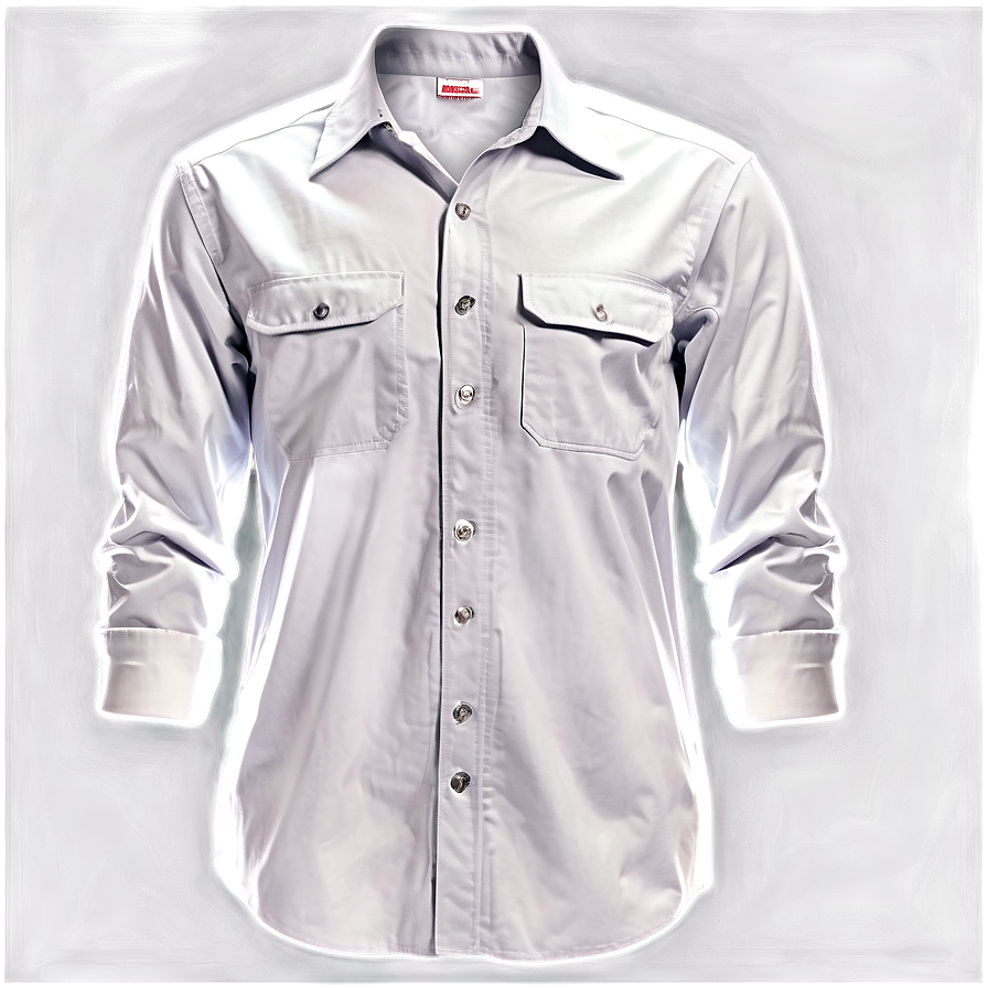 White Work Shirt Png 05252024