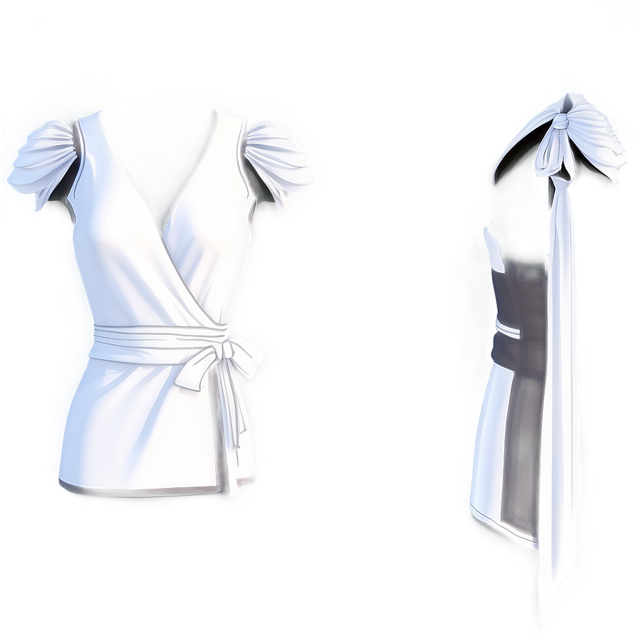 White Wrap Shirt Png Vwd53