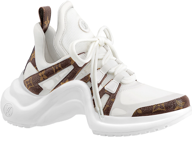 Whiteand Brown Sporty Sneaker.png