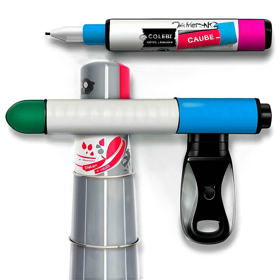 Whiteboard Markers Set Png 41