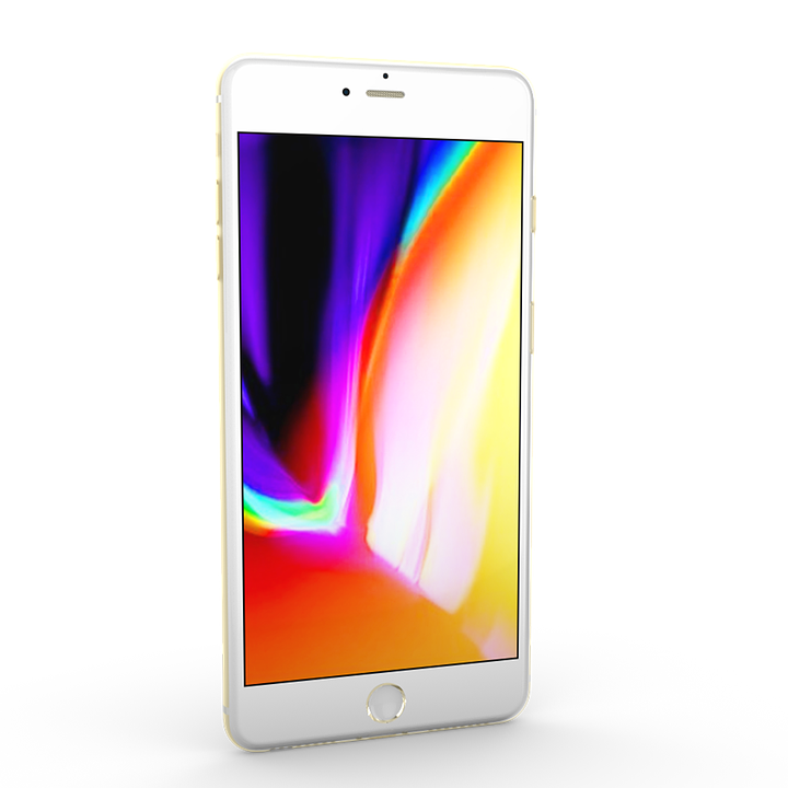 Whitei Phone Colorful Screen Display