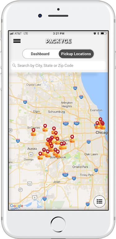 Whitei Phone Map Application Display