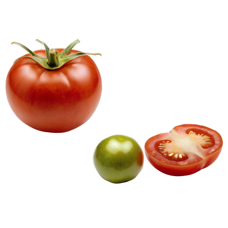 Whole And Halved Tomato Png 80