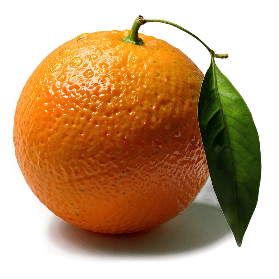 Whole Orange With Leaf Png 05032024