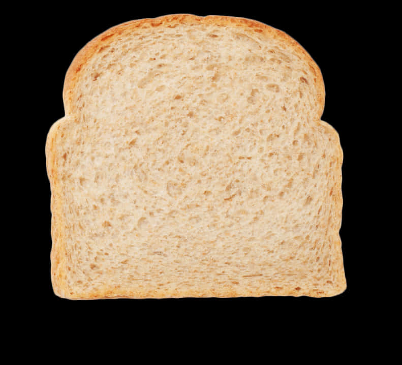 Whole Wheat Bread Slice Black Background.jpg PNG with transparent background