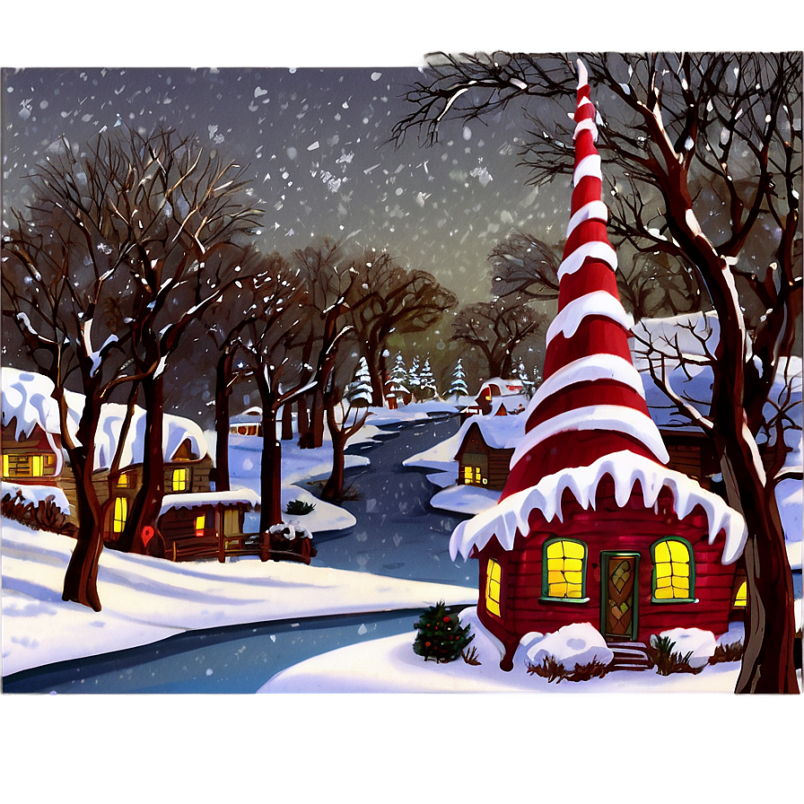 Whoville Snowy Landscape Png Pvv