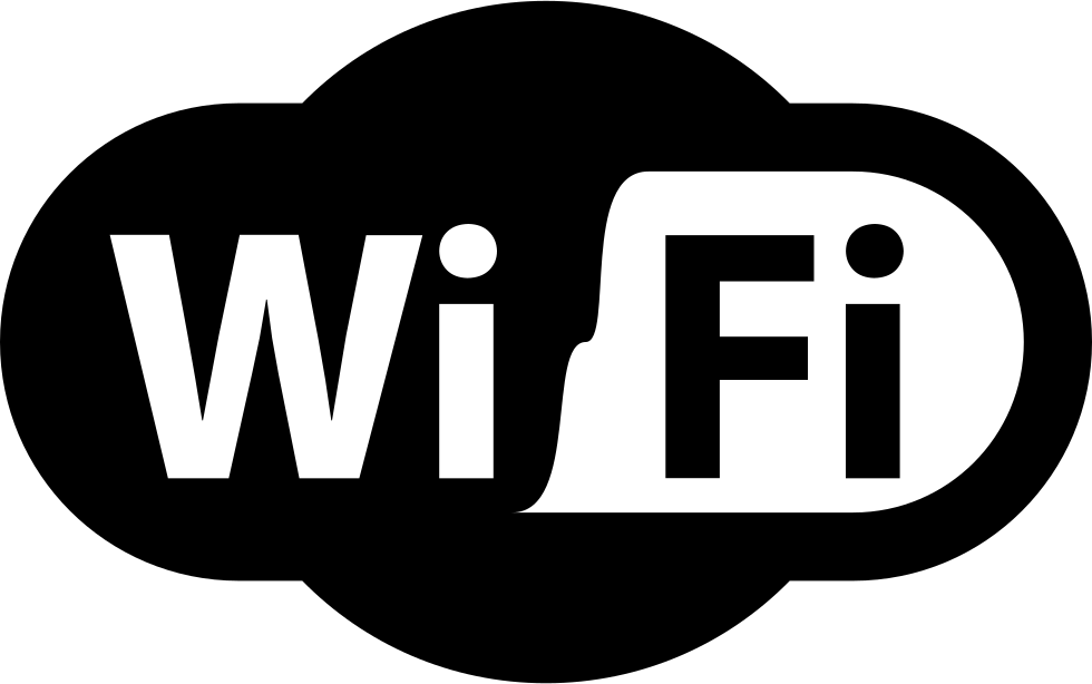 Wi Fi Logo Black Background PNG with transparent background