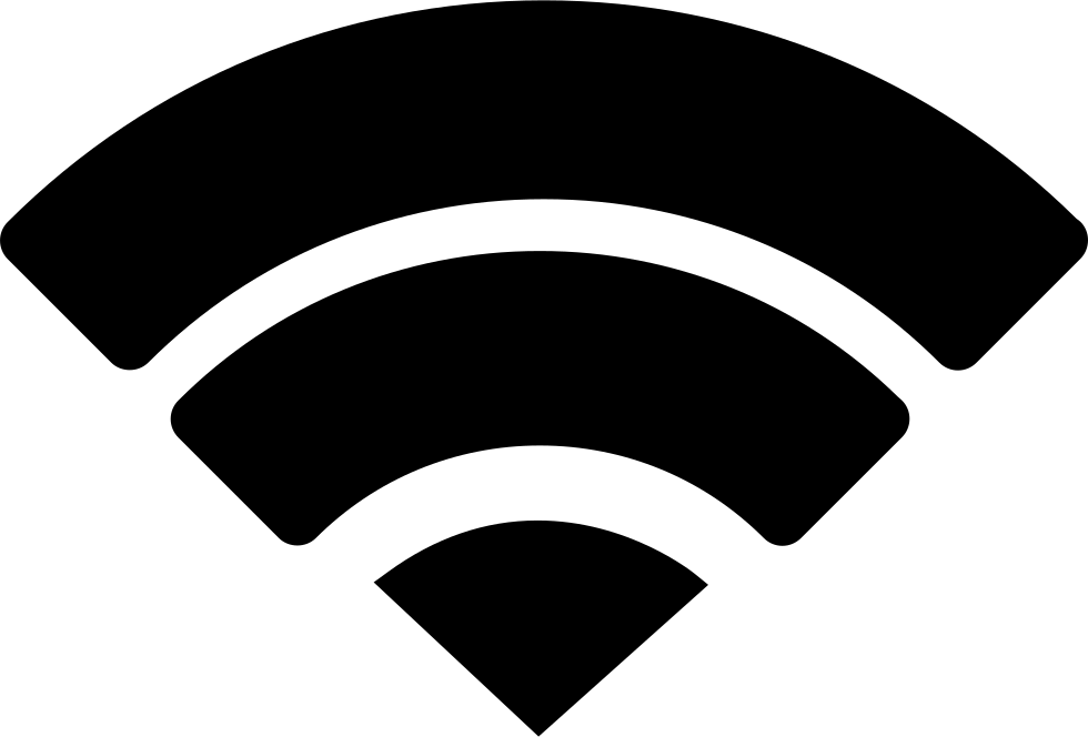 Wi Fi Signal Icon Black PNG with transparent background
