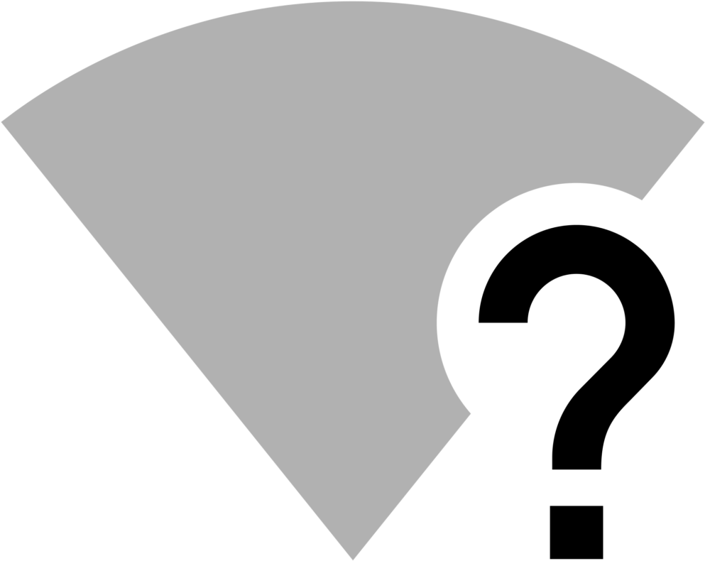 Wi Fi Signal Question Mark PNG with transparent background