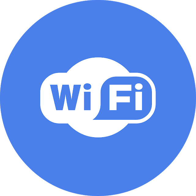 Wi Fi Symbol Blue Background