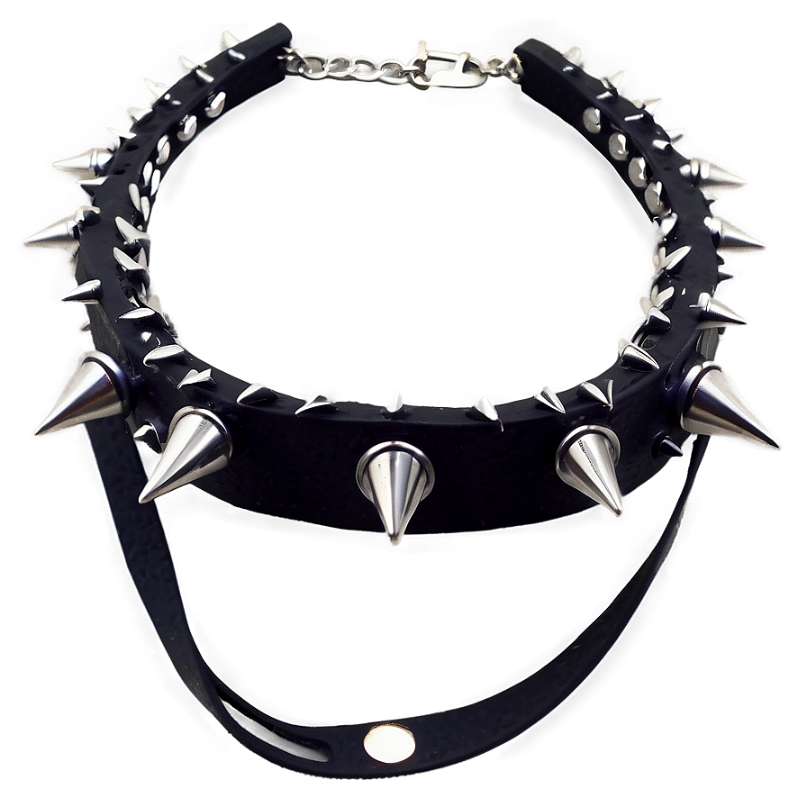 Wide Band Spiked Choker Png Ltp