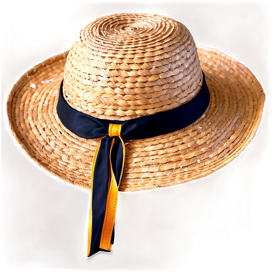 Wide Brim Straw Hat PNG ecw PNG with transparent background