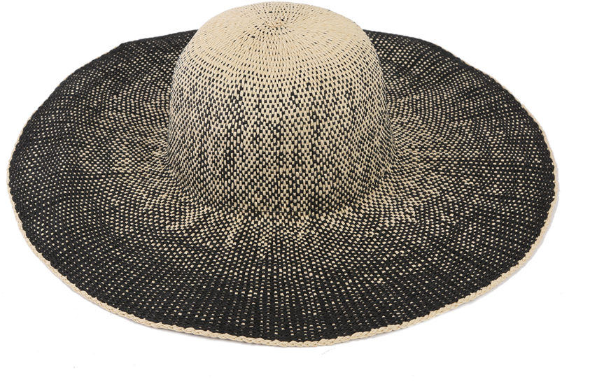 Black Braided Resort Hat - Crochet, HD Png Download PNG with transparent background