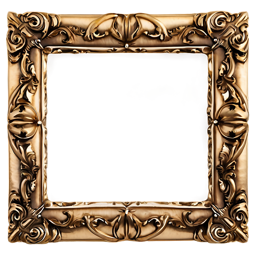 Wide Gold Frame Png 05042024