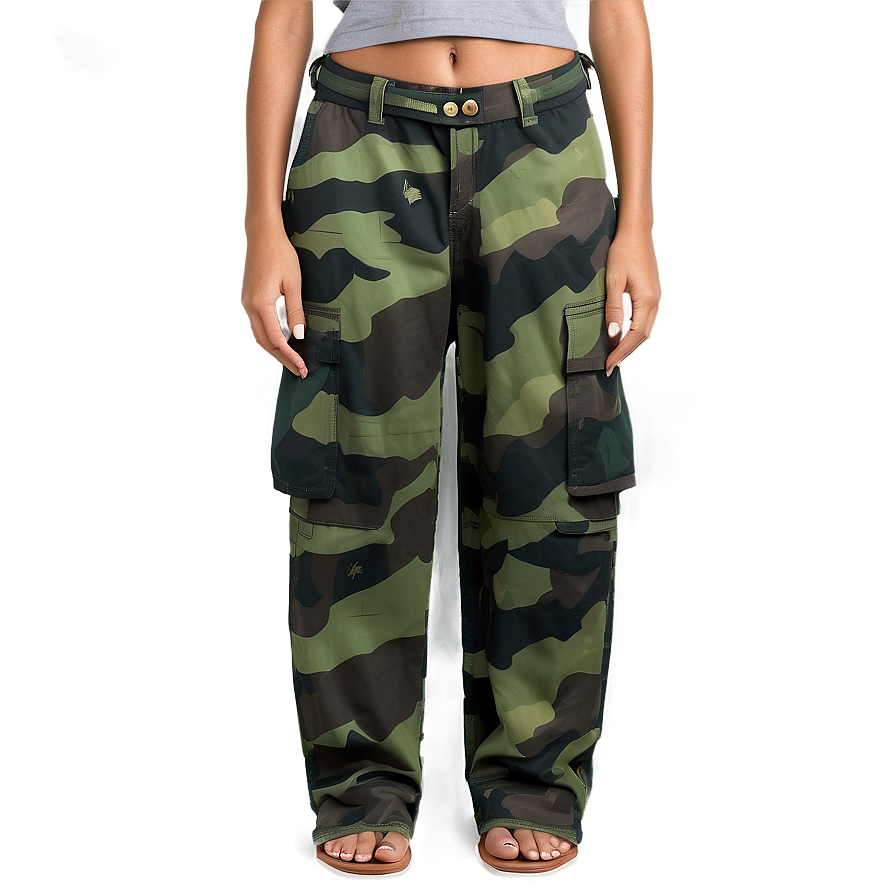 Wide Leg Cargo Pants Png 1