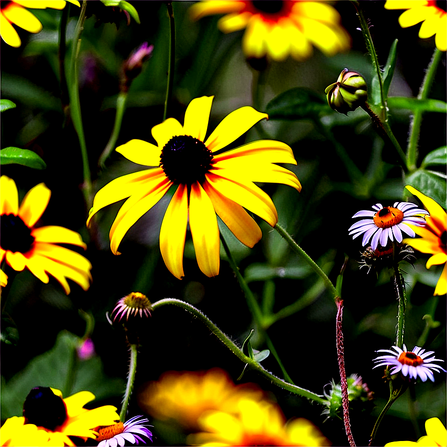 Wild Black Eyed Susan Meadow Png 10