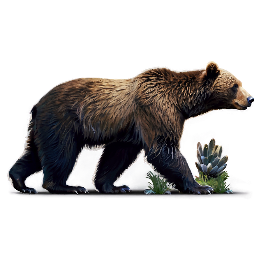 Wild California Bear Graphic Png 06262024