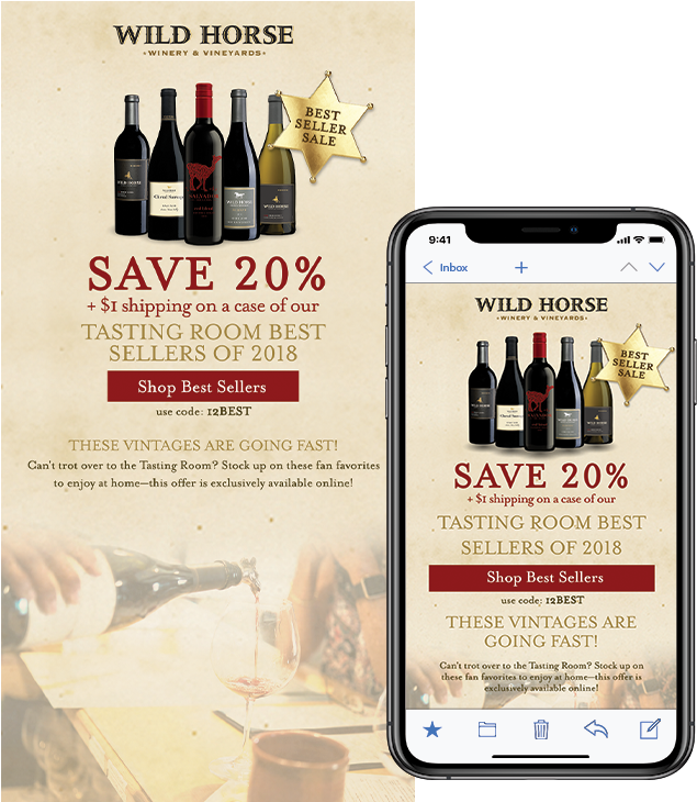 Wild Horse Winery Email Marketing Campaign