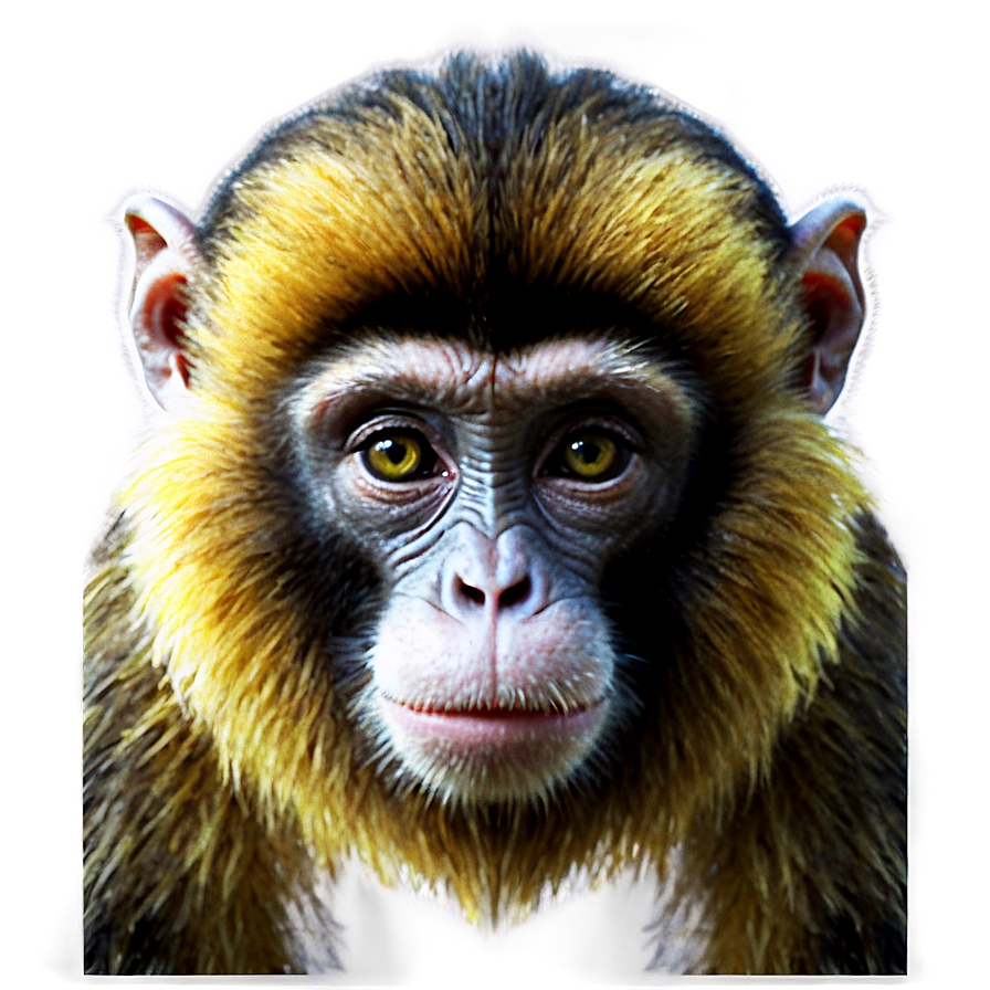 Wild Monkey Face Portrait Png 85