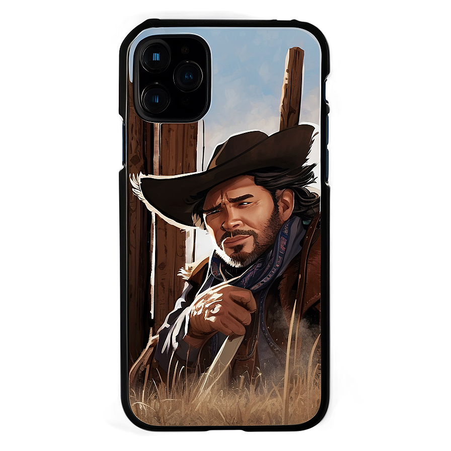 Wild West Cowboy Phone Time Case Png 06122024