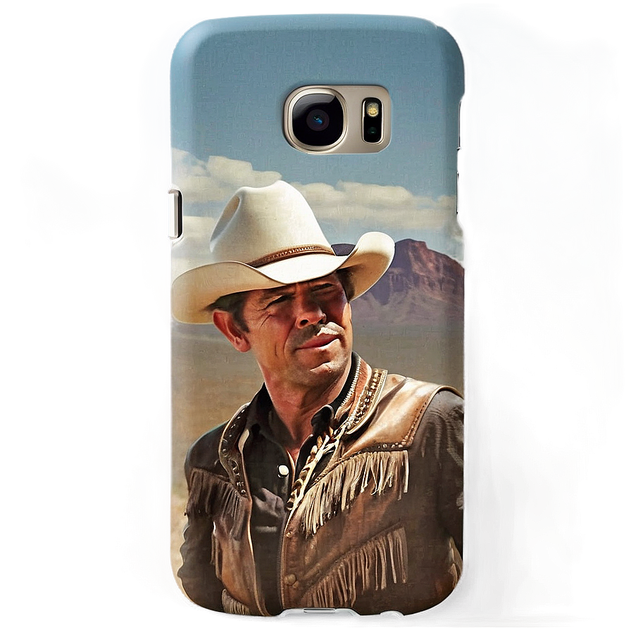 Wild West Cowboy Phone Time Case PNG 06122024 PNG with transparent background