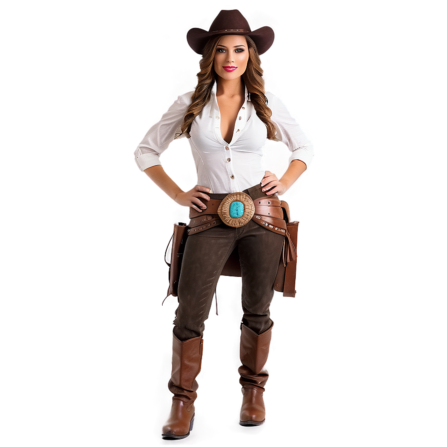 Wild West Cowgirl Png 06112024