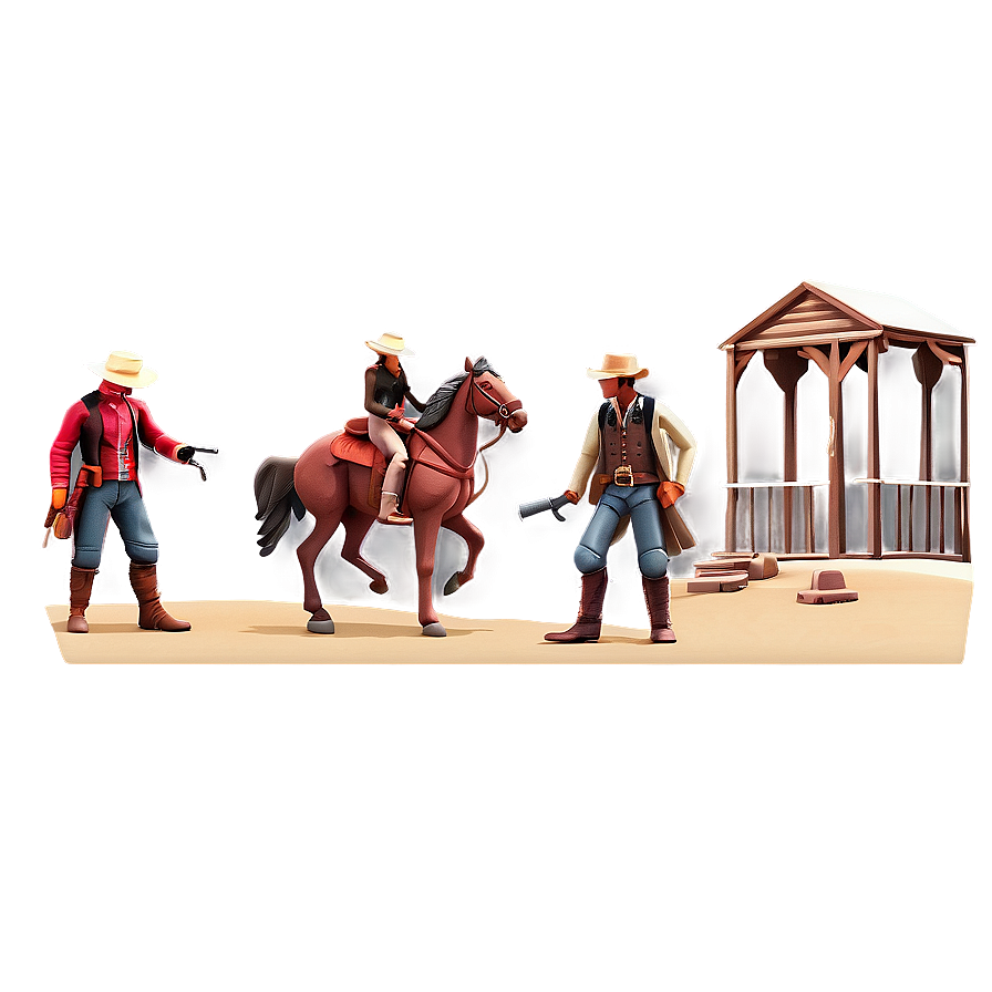 Wild West Figure Scene Png 06242024