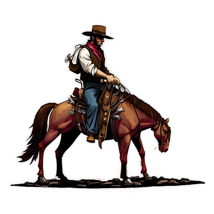 Wild West Figure Scene PNG 83 PNG with transparent background