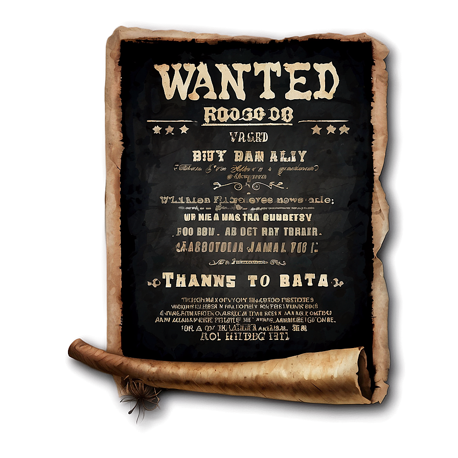 Wild West Wanted Notice Png 06112024