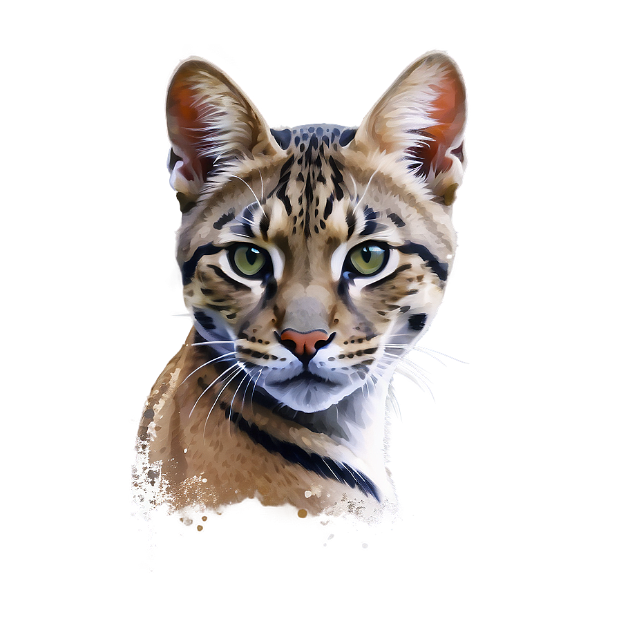 Wildcat In Watercolor Png 78