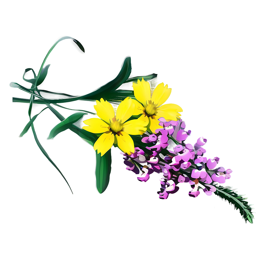 Wildflower Bouquet Closeup PNG 06202024 PNG with transparent background
