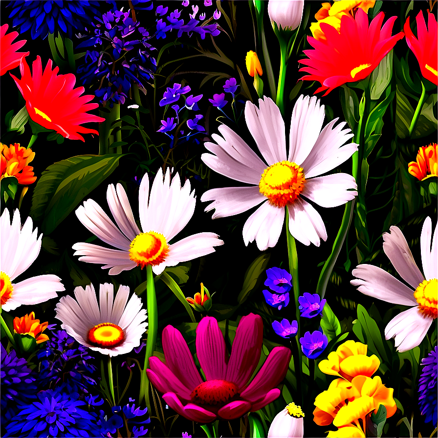 Wildflower Garden Delight PNG dxv PNG with transparent background