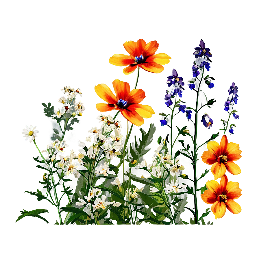 Wildflowers in Full Color PNG 06202024 PNG with transparent background