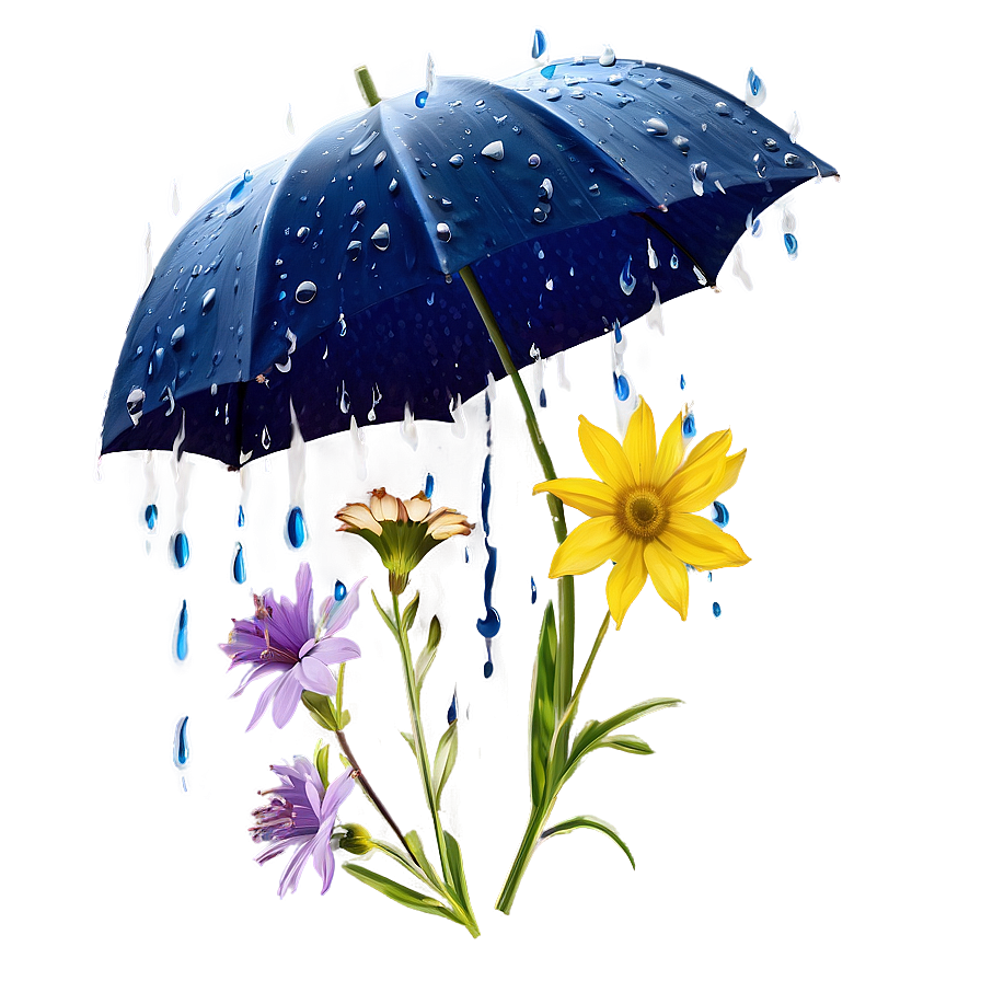 Wildflowers in the Rain PNG 06202024 PNG with transparent background
