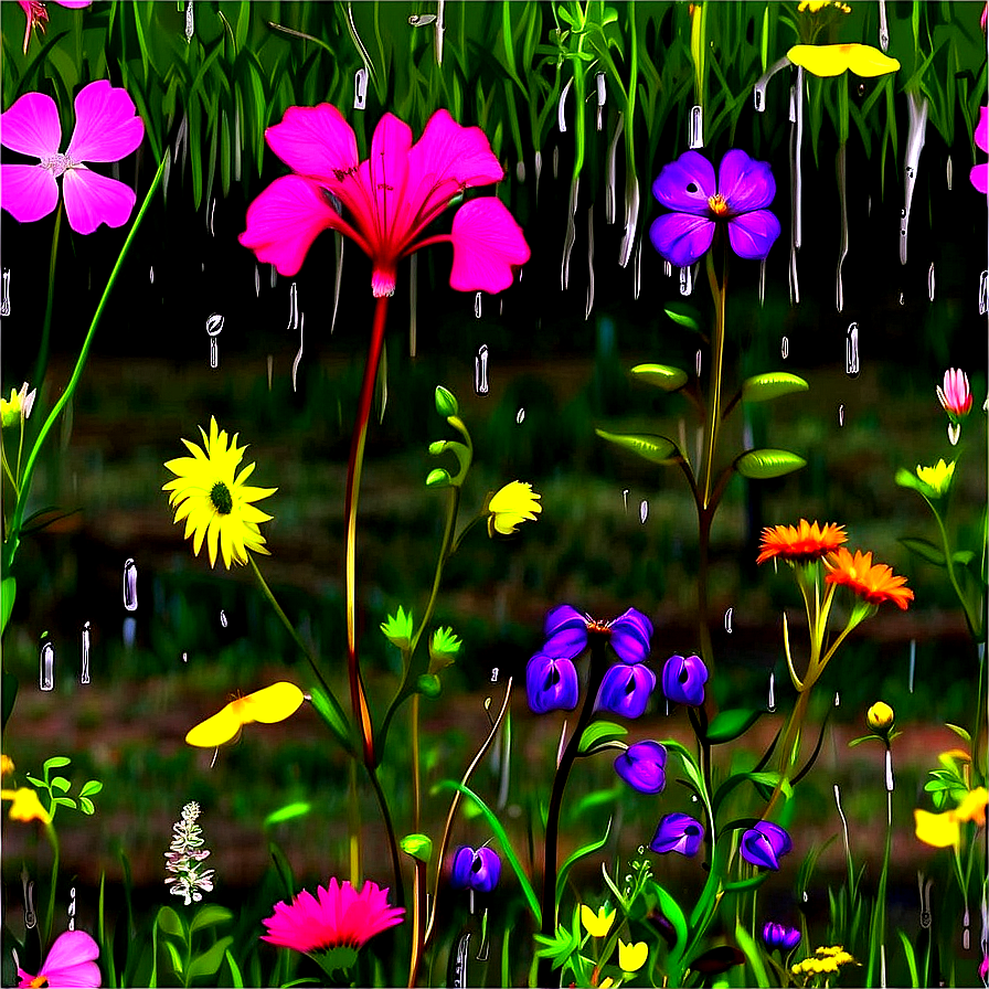 Wildflowers In The Rain Png 70