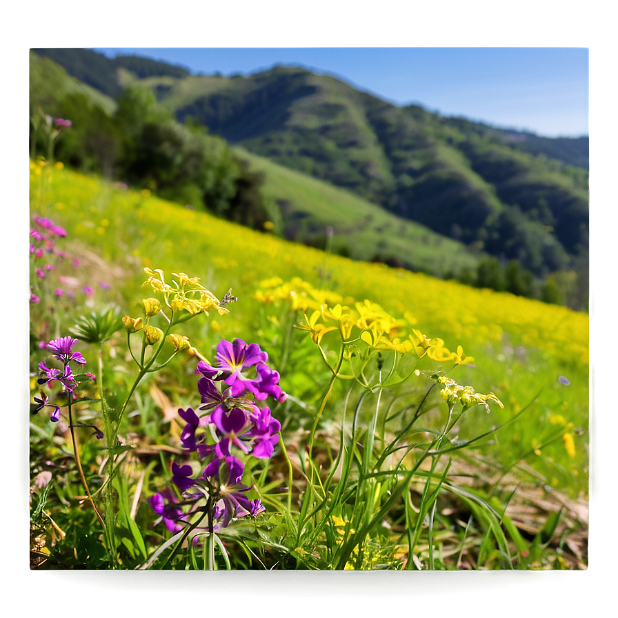 Wildflowers On Hillside Png 06202024