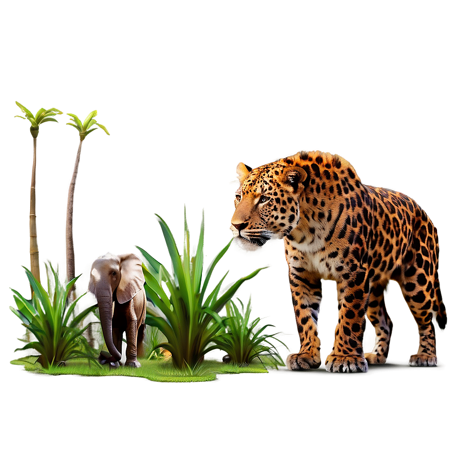 Wildlife Safari Scene PNG apy93 PNG with transparent background