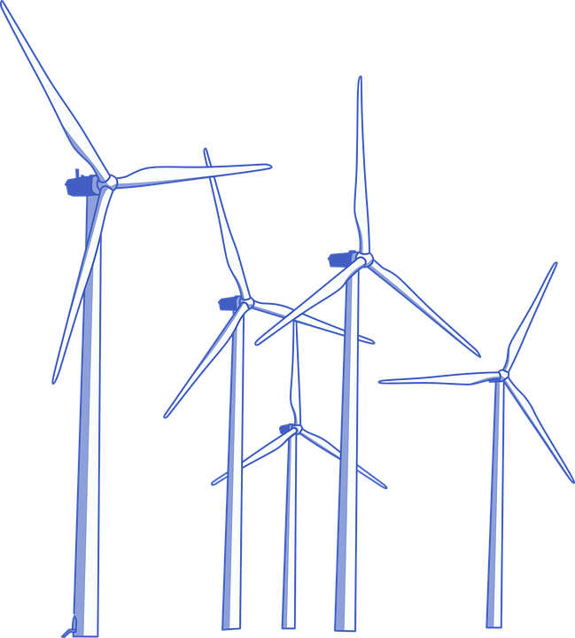 Wind Turbines Silhouette