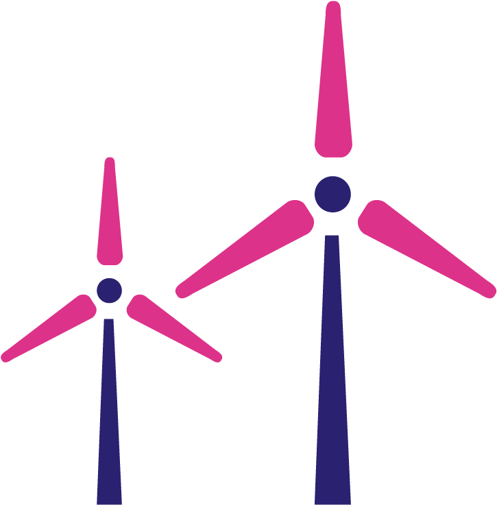 Wind Turbines Vector Art