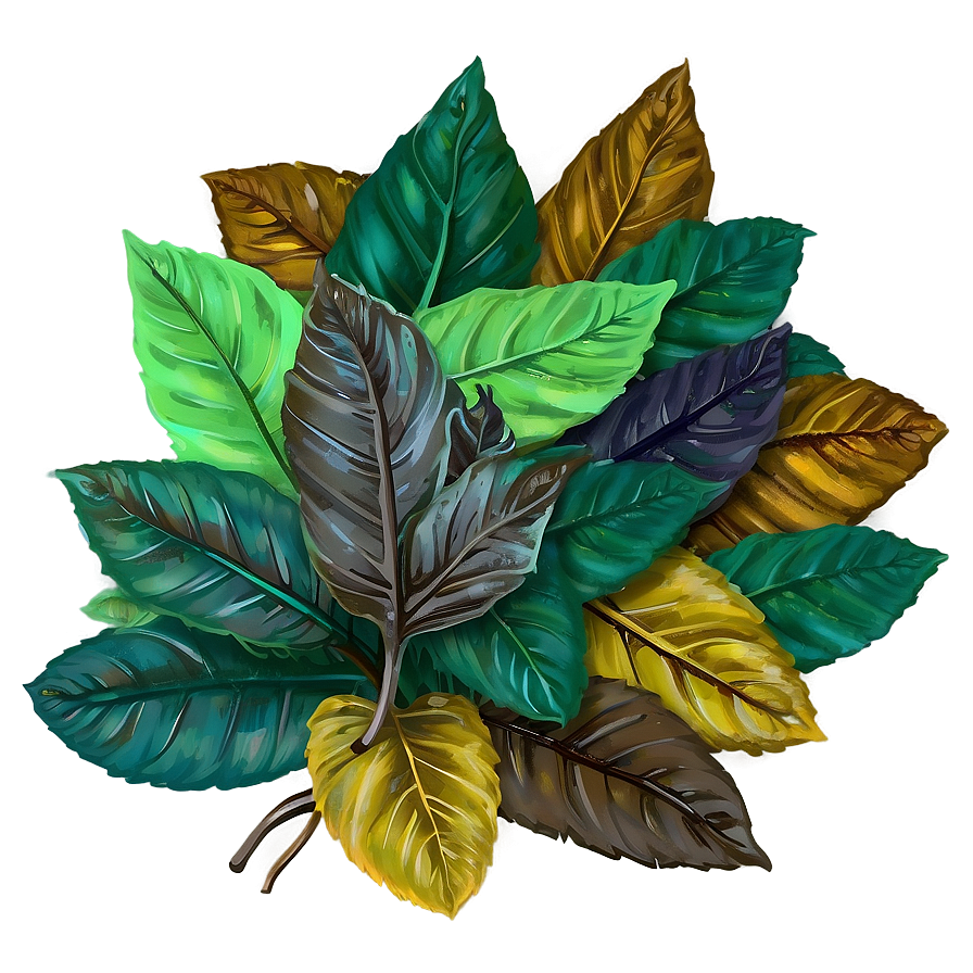 Windblown Leaves Heap Png Mnh